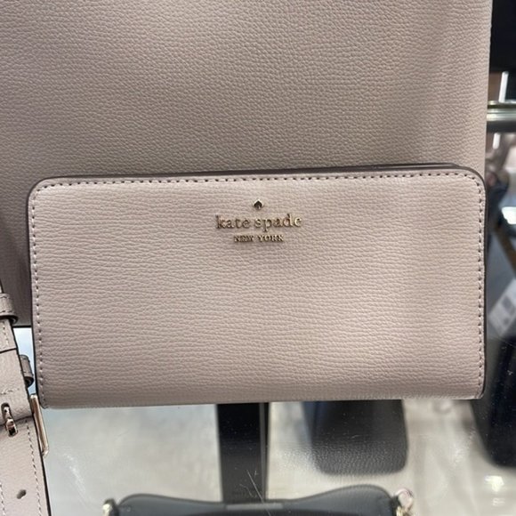 Kate Spade Darcy Large Slim Bifold Wallet Warm Taupe - Picture 2 of 16